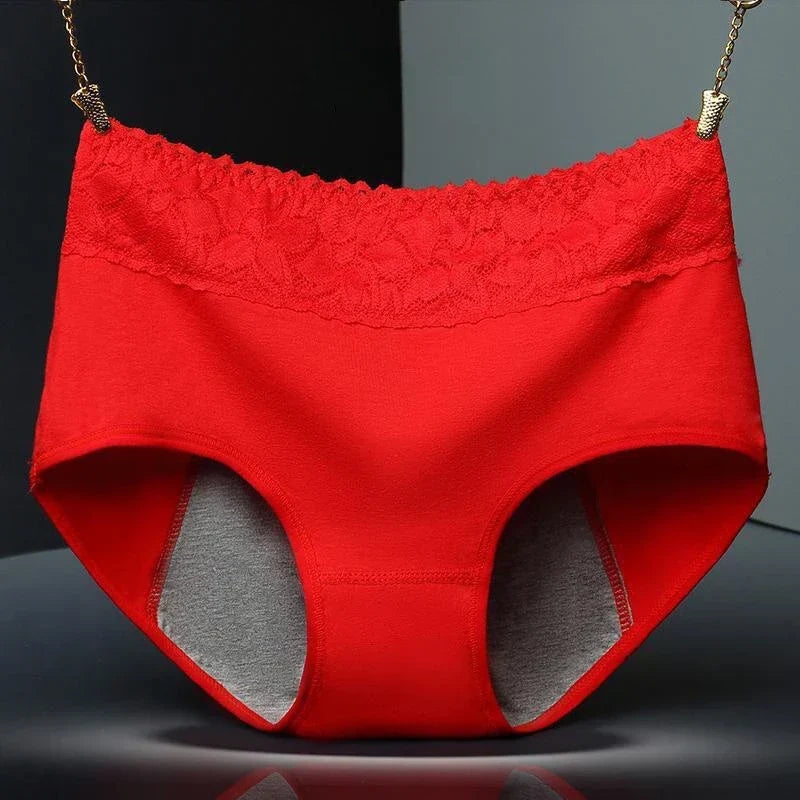 Ropa interior de algodón sin costuras y a prueba de fugas para mujer