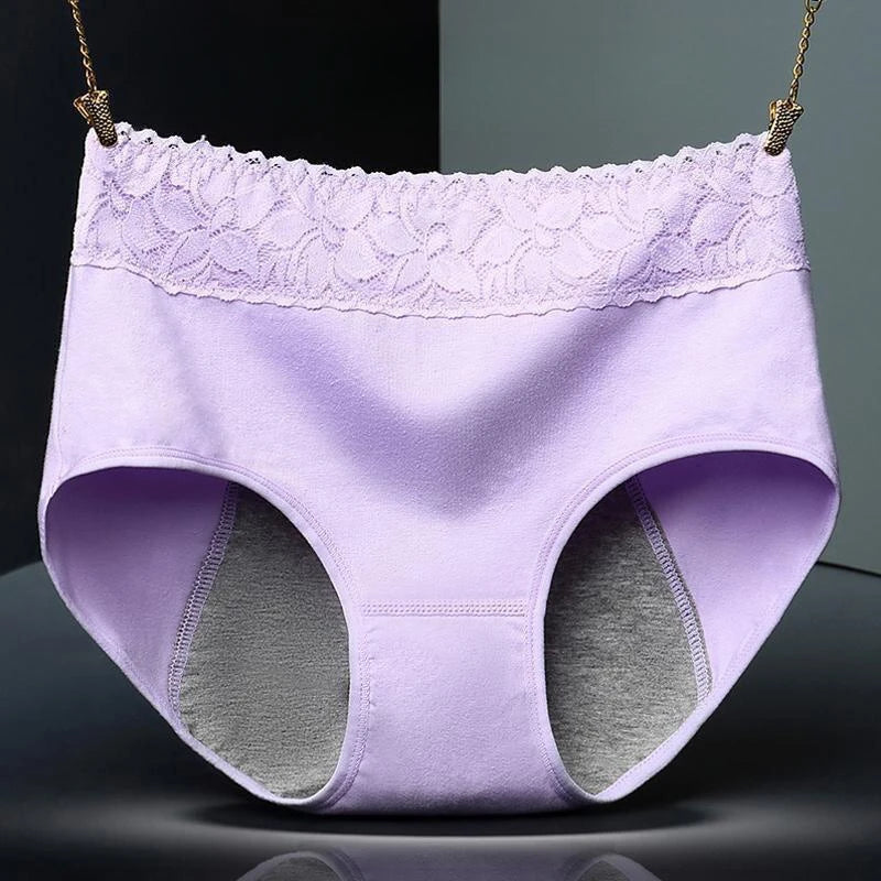 Ropa interior de algodón sin costuras y a prueba de fugas para mujer