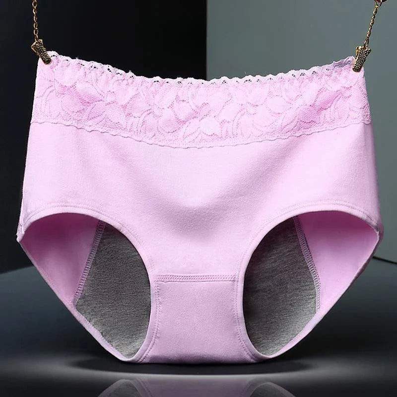 Ropa interior de algodón sin costuras y a prueba de fugas para mujer