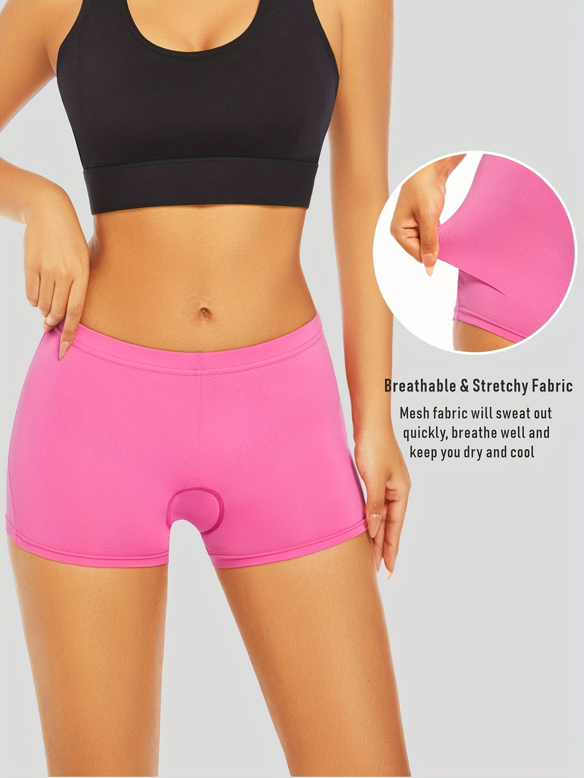 Ropa interior de ciclismo para mujer con acolchado 4D: ligera y transpirable para ciclismo y actividades al aire libre