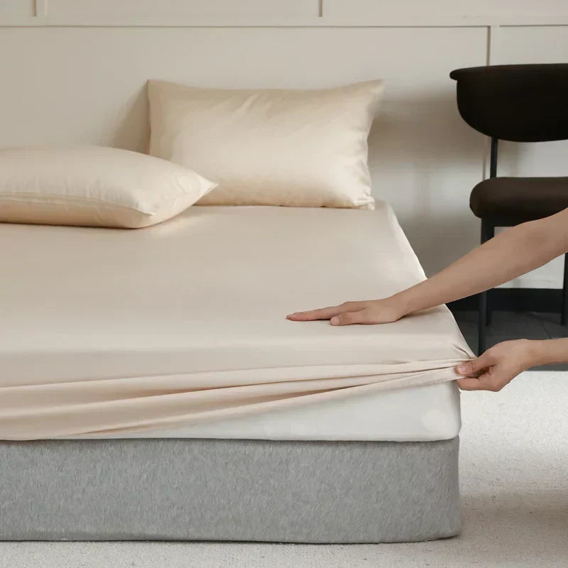 Sábana Bajera de Seda de Morera | Transpirable | Hipoalergénica | Ropa de Cama de Lujo para el Hogar