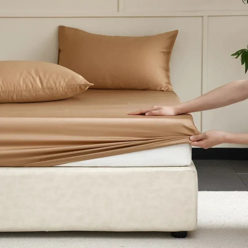 Sábana Bajera de Seda de Morera | Transpirable | Hipoalergénica | Ropa de Cama de Lujo para el Hogar