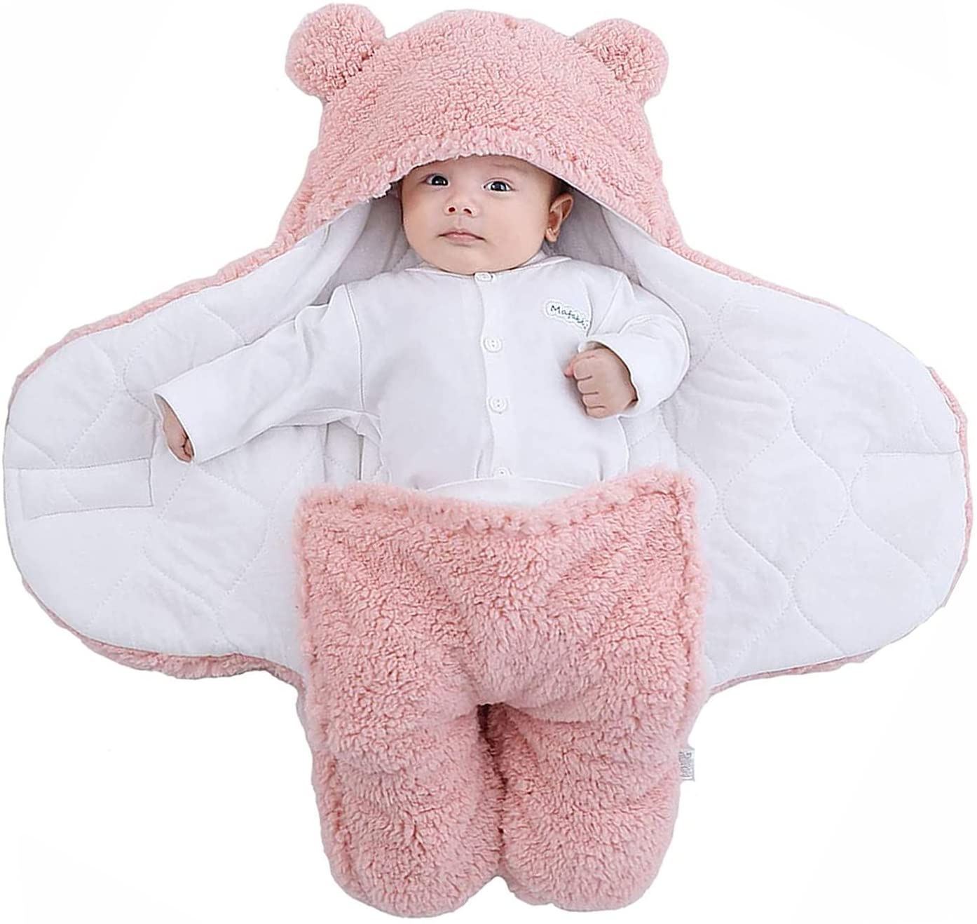 Saco de dormir infantil – Manta polar de invierno con diseño de osito