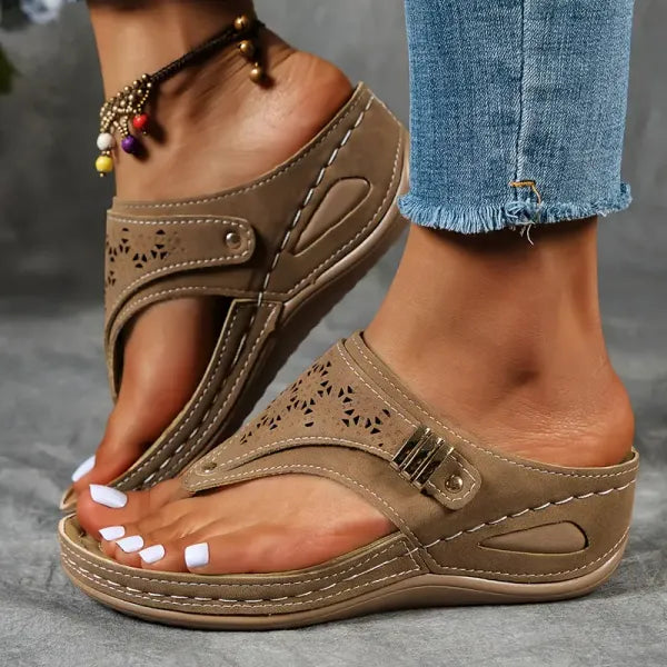 Sandalias de cuña cómodas para mujer