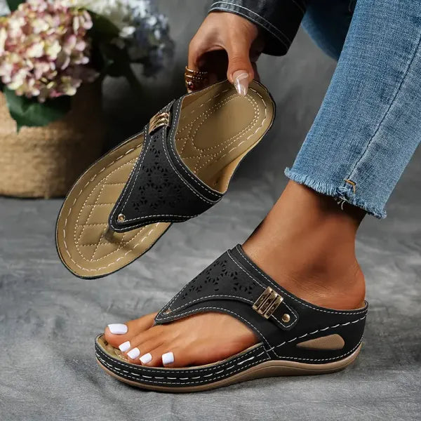 Sandalias ortopédicas con cuña
