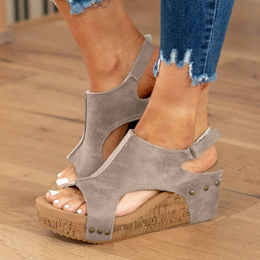 Sandalias ortopédicas con puntera abierta para mujer