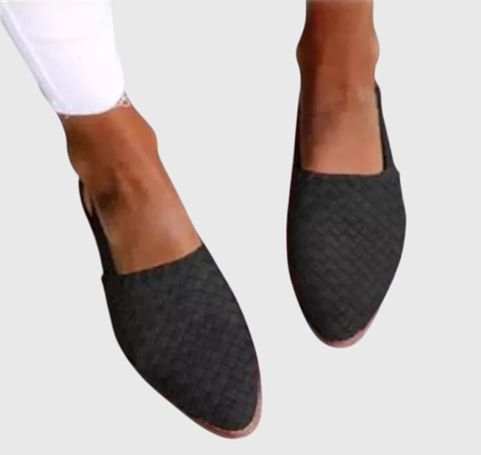 Sandalias ortopédicas con soporte de tres arcos y plantillas reforzadas – De material sintético negro para uso diario