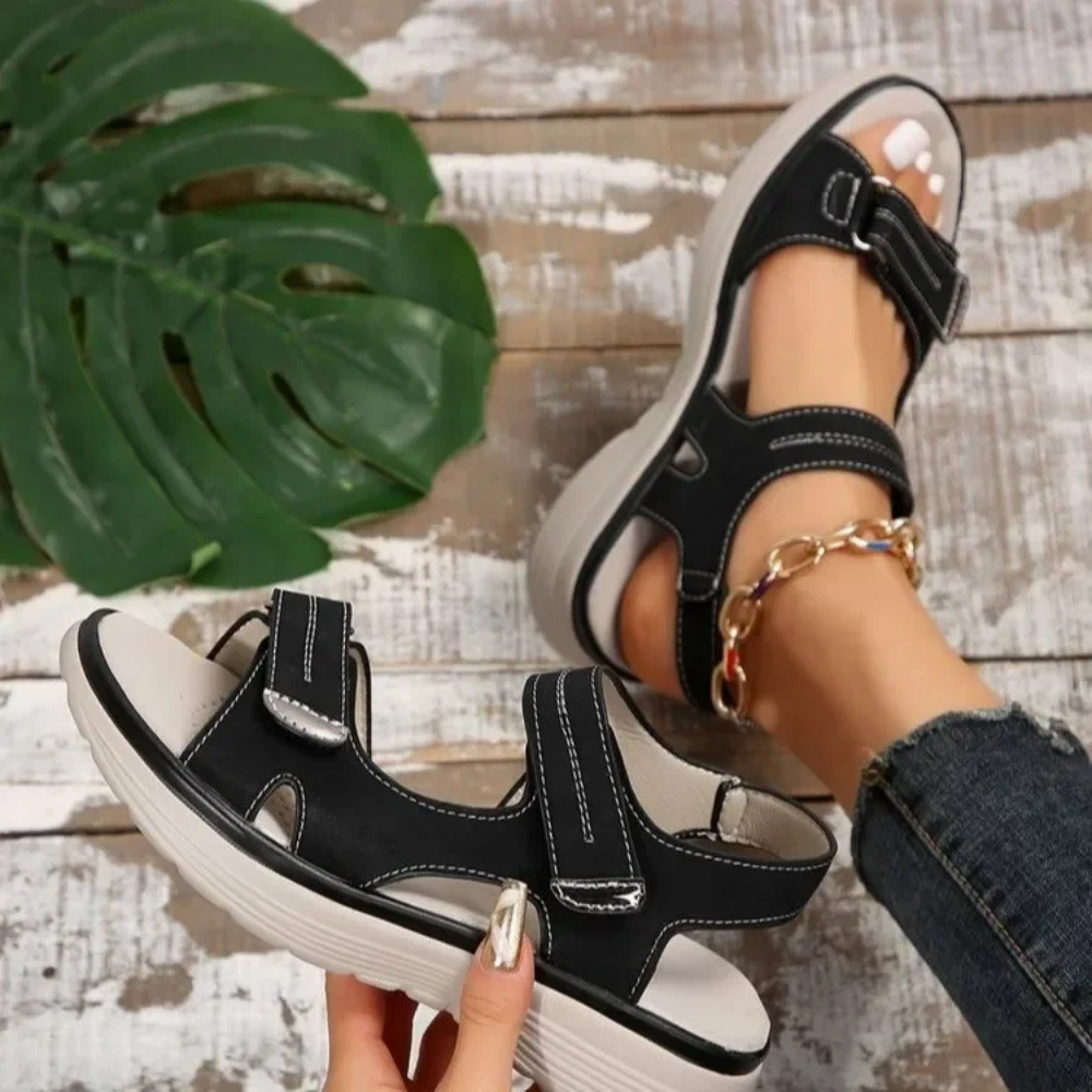 Sandalias ortopédicas para mujer: tiras ajustables, soporte anatómico y diseño elegante