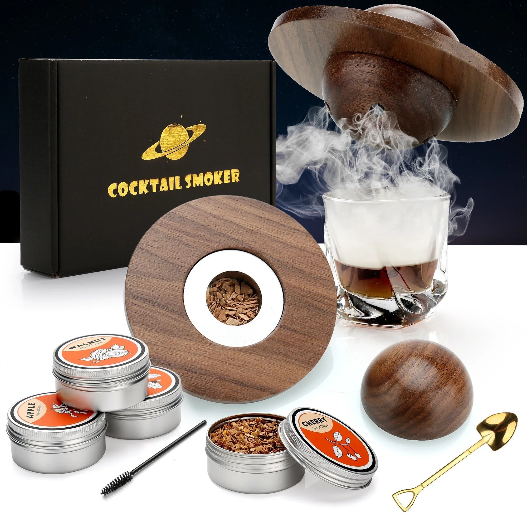 Set ahumador de coctelería para whisky y bourbon