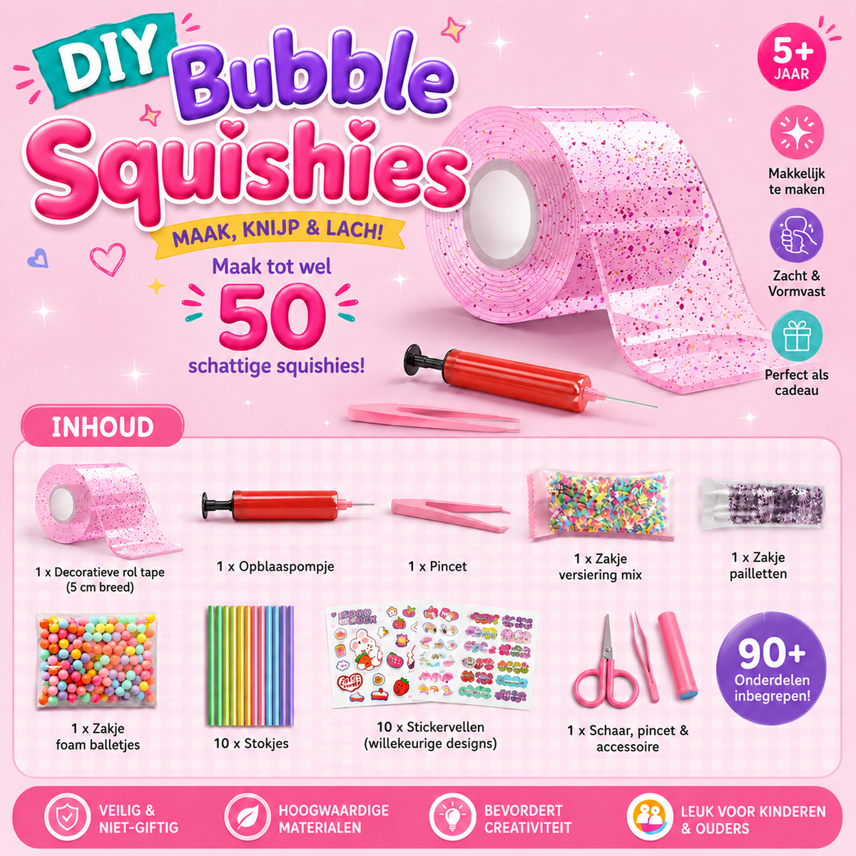 Set creativo de 41 piezas para hacer burbujas de cinta — Tendencia TikTok para niños