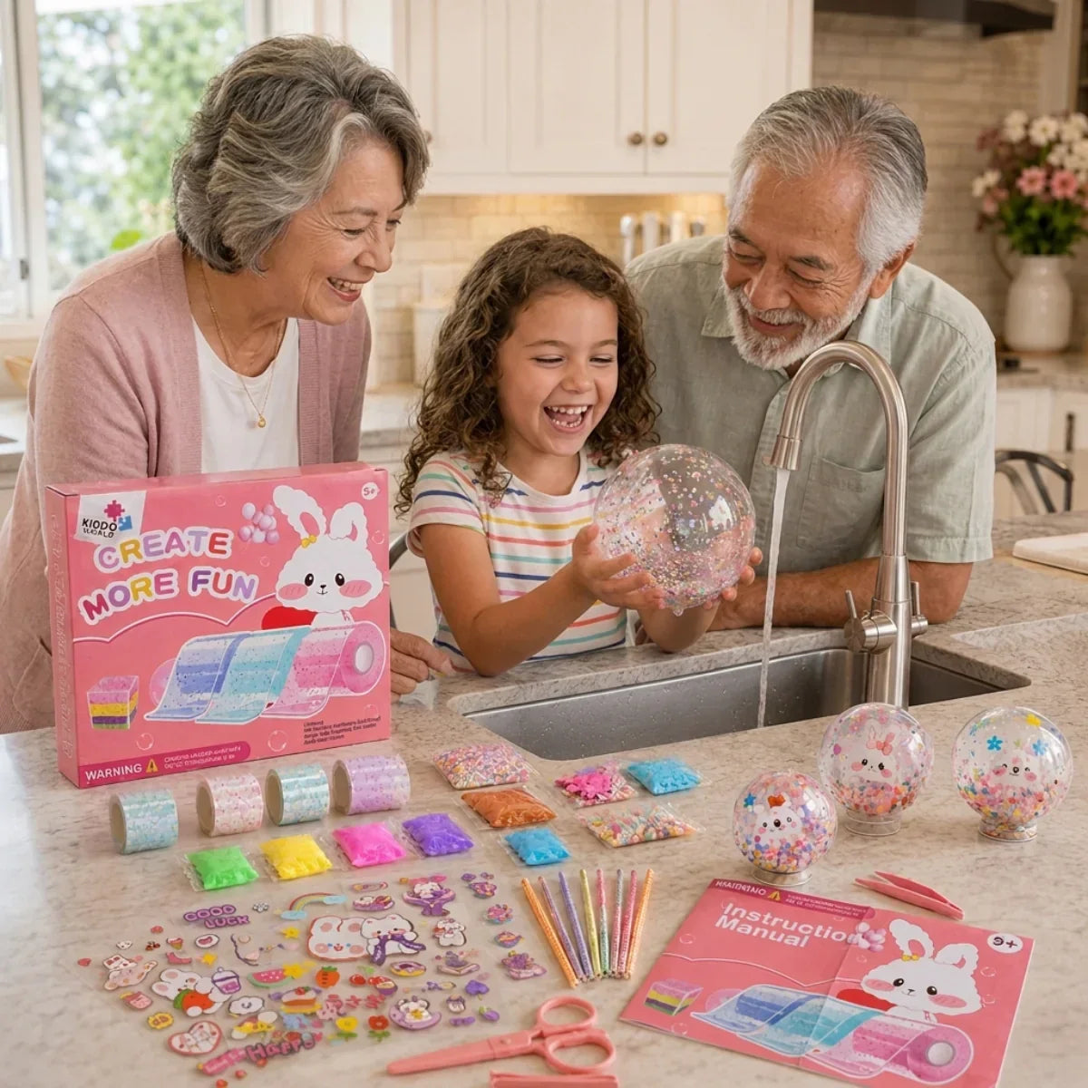 Set creativo de 41 piezas para hacer burbujas de cinta — Tendencia TikTok para niños