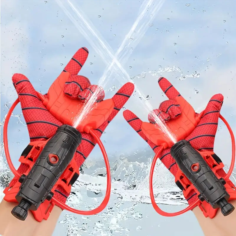 Set de 2 piezas de guantes lanzadores de agua con telaraña – Juguete para niños de 3 a 6 años