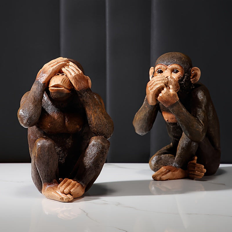 Set de 3 figuras de monos – Divertidas y realistas para tu interior