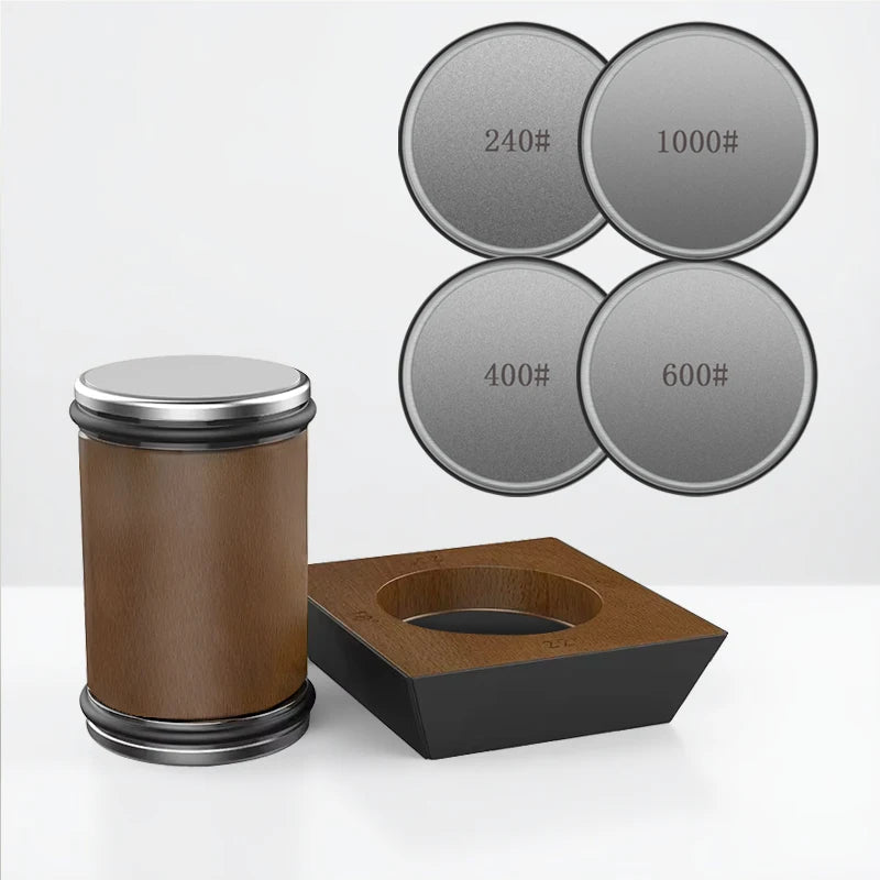 Set de afilado de cuchillos con afilador de diamante giratorio para cocina y caza