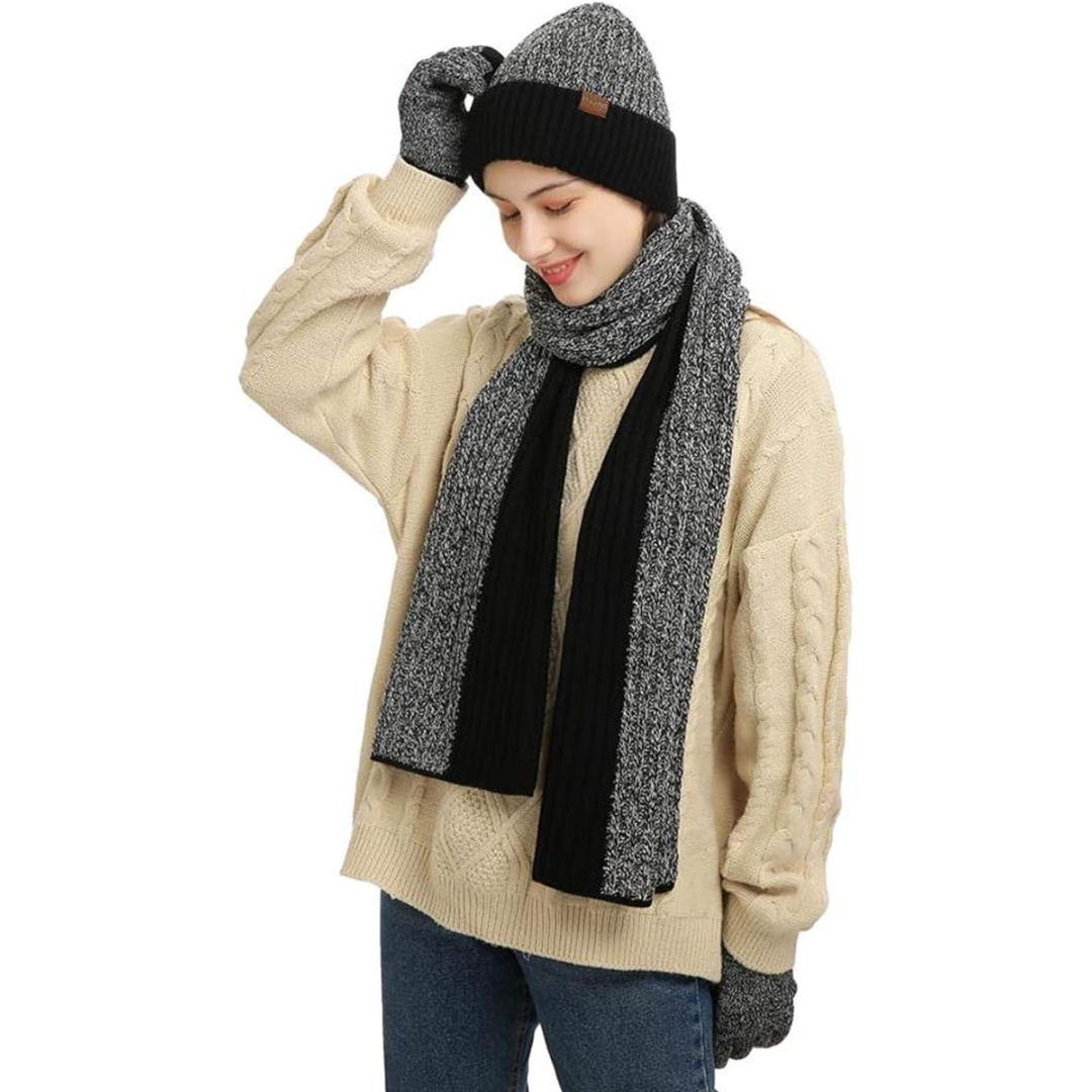 Set de invierno de gorro y guantes para hombre