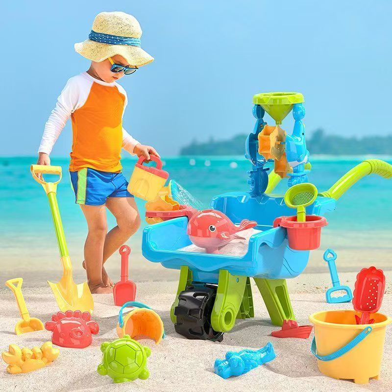 Set de juego de carretilla de playa y arena para exteriores infantil