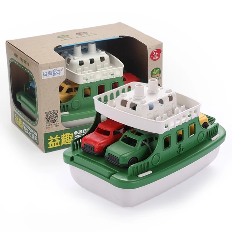 Set de juguetes acuáticos para el baño para niños - Barcos y coches