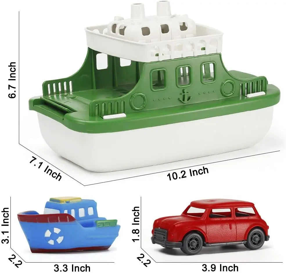 Set de juguetes acuáticos para el baño para niños - Barcos y coches