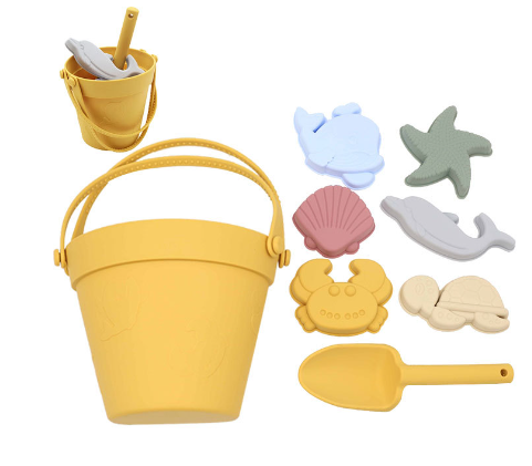 Set de juguetes de playa y arena de silicona ecológica