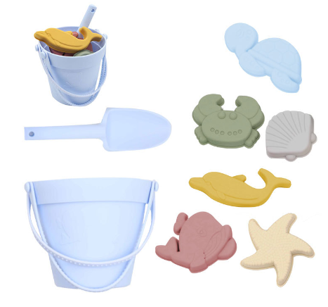Set de juguetes de playa y arena de silicona ecológica
