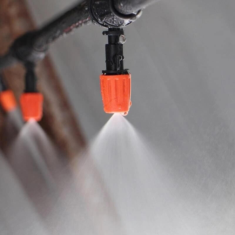 Set de nebulizadores profesionales | Sistema de riego para ahorro de agua y tiempo | Cabezales pulverizadores ajustables | Apto para jardines y patios | Fácil instalación