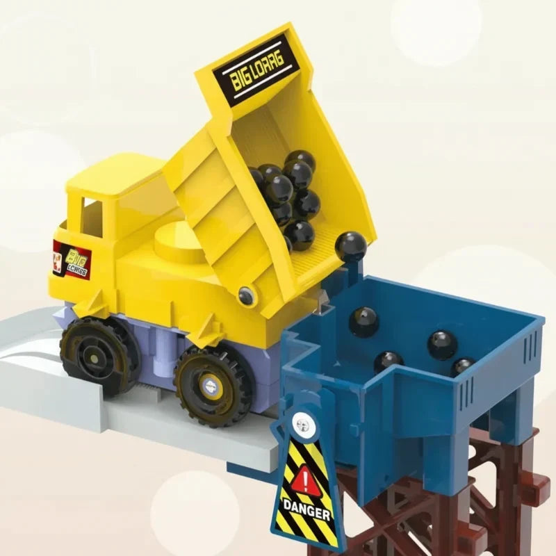 Set de pista de carreras y construcción eléctrica para niños