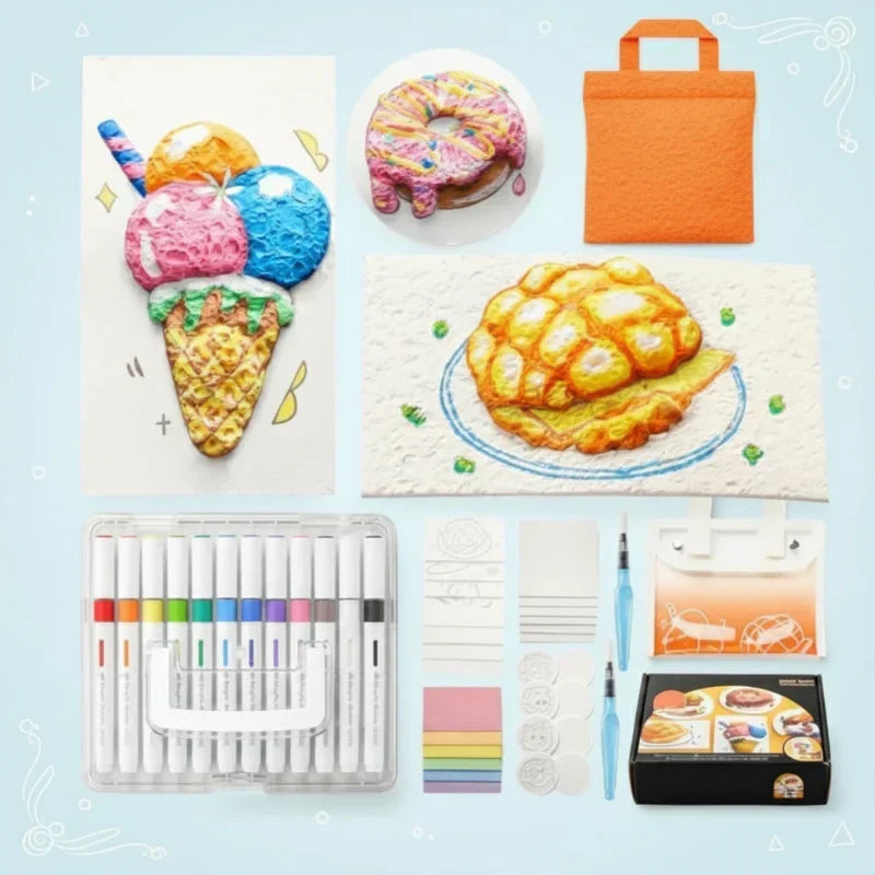 Set de rotuladores artísticos de textura creativa para modelos realistas