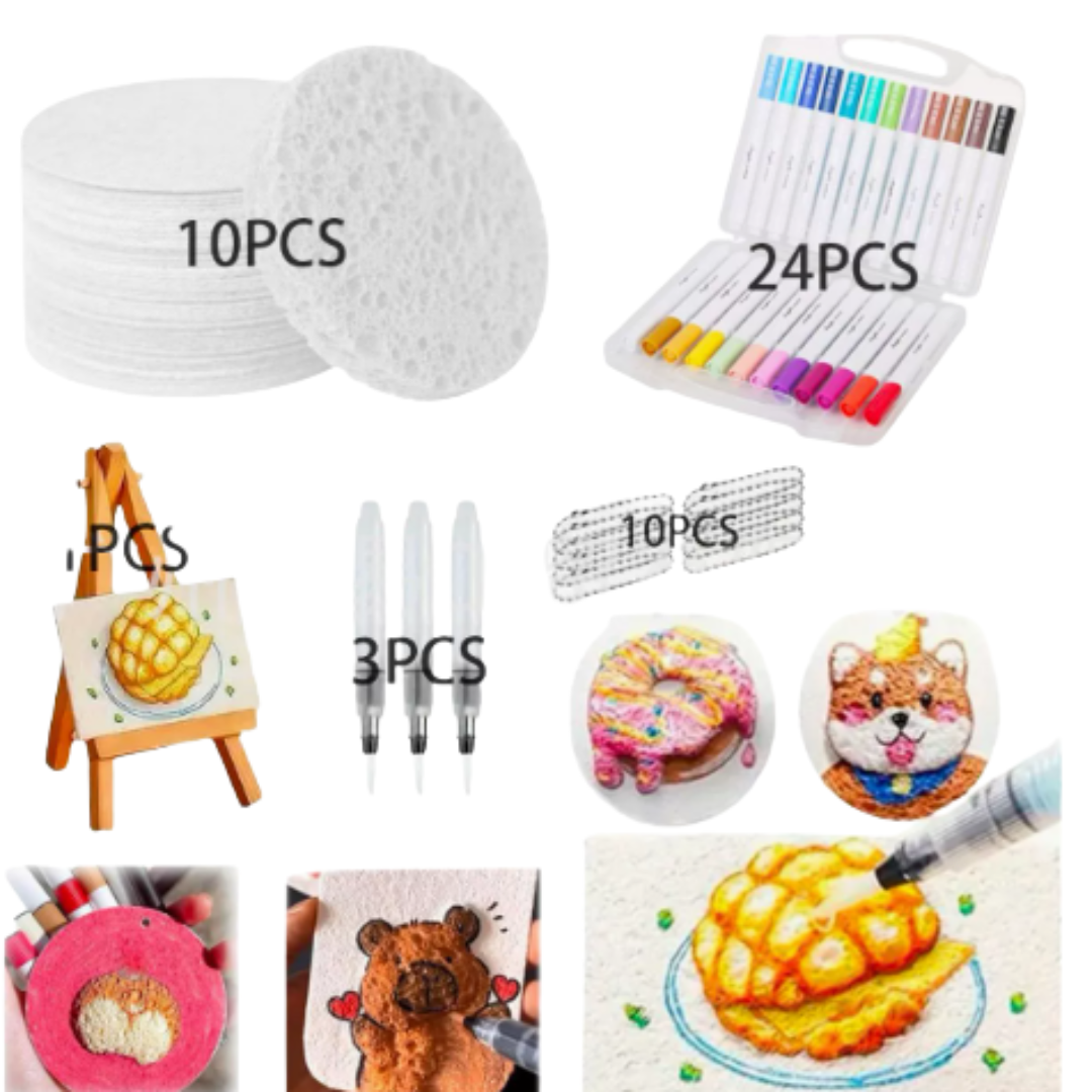 Set de rotuladores artísticos de textura creativa para modelos realistas