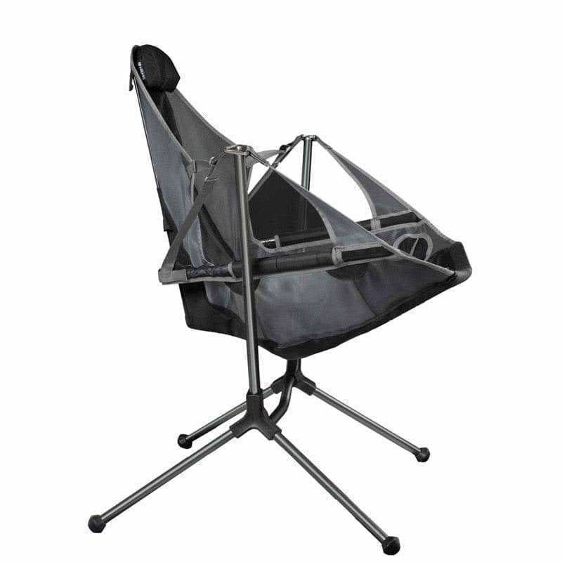 Silla mecedora plegable y portátil de exterior con almohada para camping y pesca