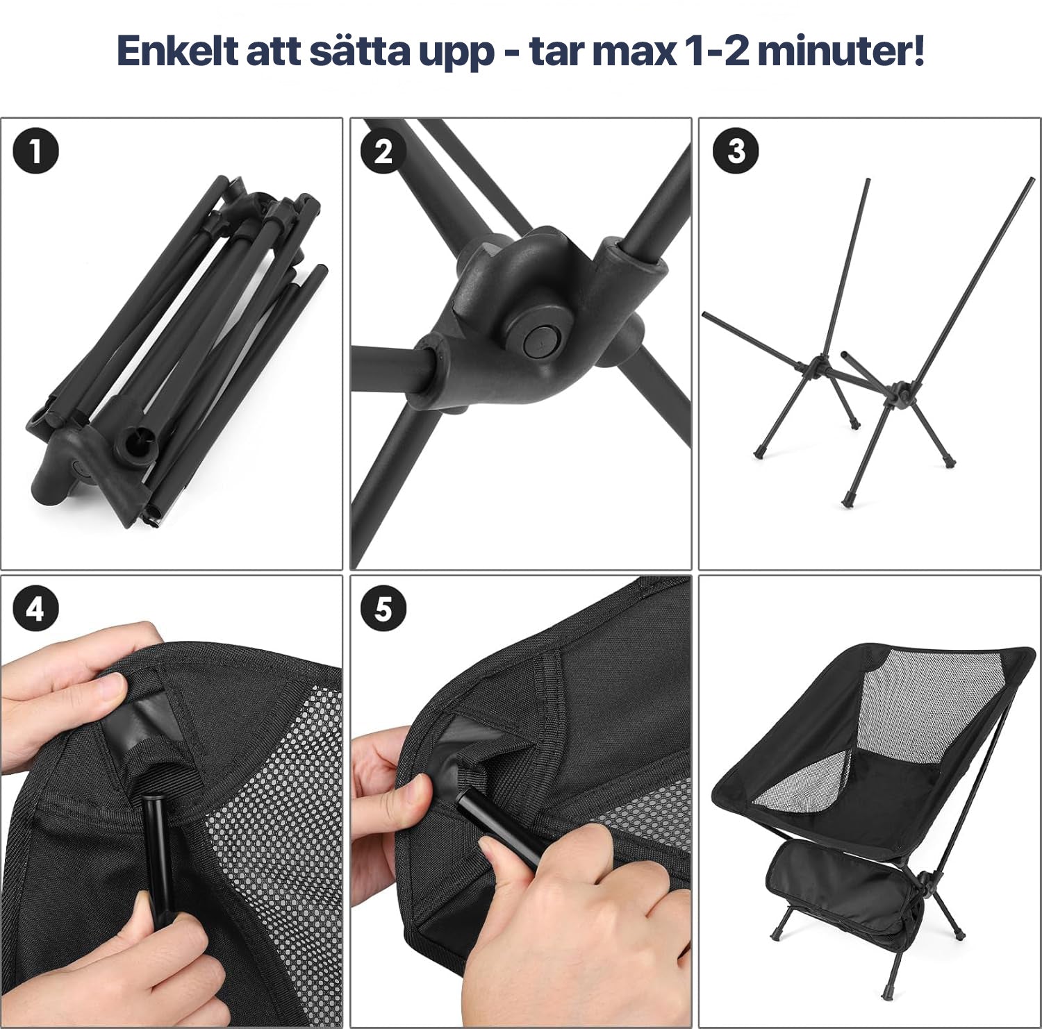 Silla plegable para playa, camping y tiempo libre