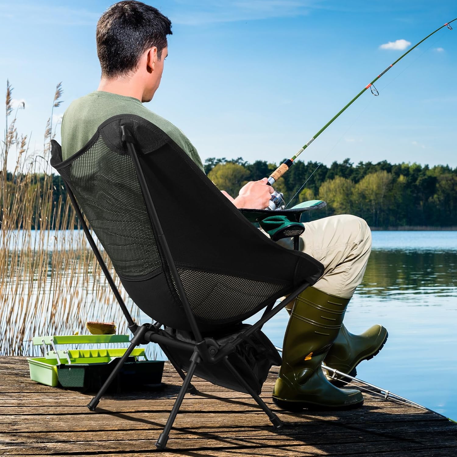 Silla plegable para playa, camping y tiempo libre