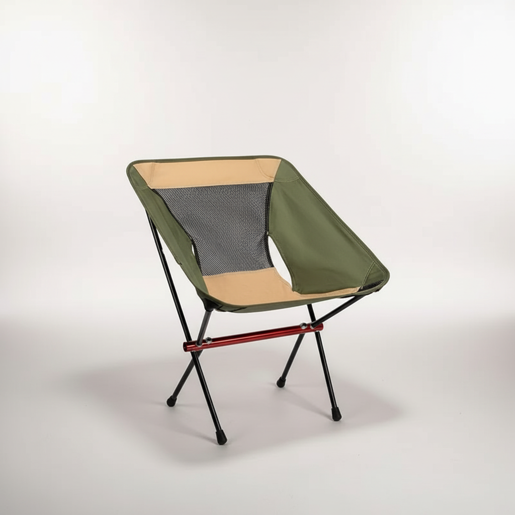 Silla plegable ultraligera con respaldo alto