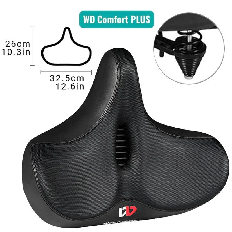 Sillín cómodo para bicicleta | Asiento extraancho