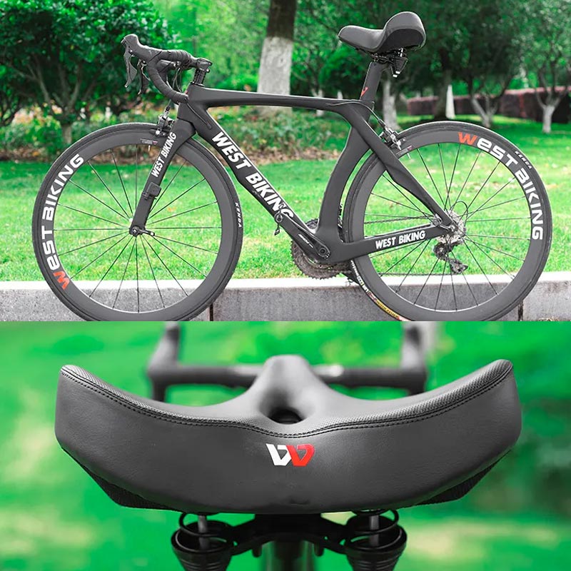 Sillín cómodo para bicicleta | Asiento extraancho
