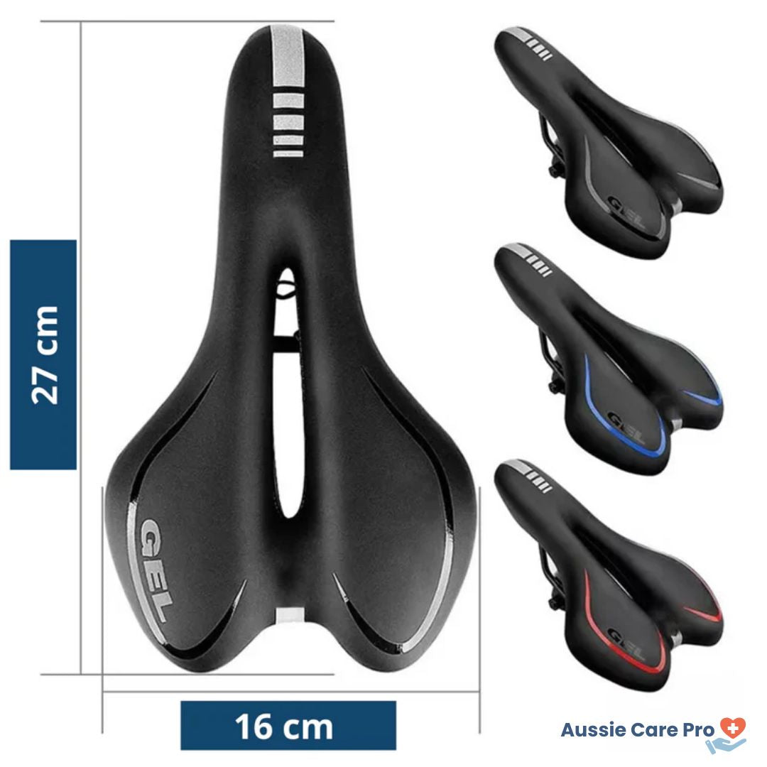 Sillín de Bicicleta Cómodo de Gel – Asiento de Gel con Elemento Reflectante