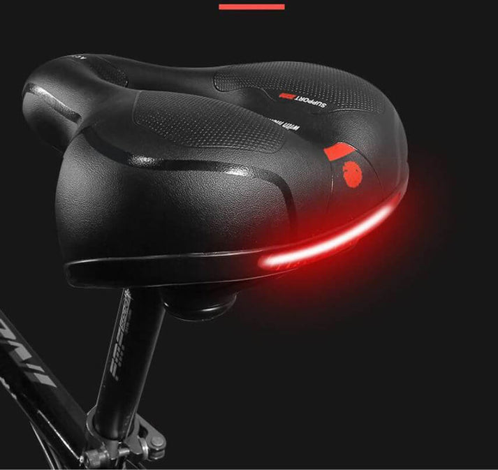 Sillín ergonómico de bicicleta con acolchado de gel y diseño de amortiguación para un ciclismo cómodo