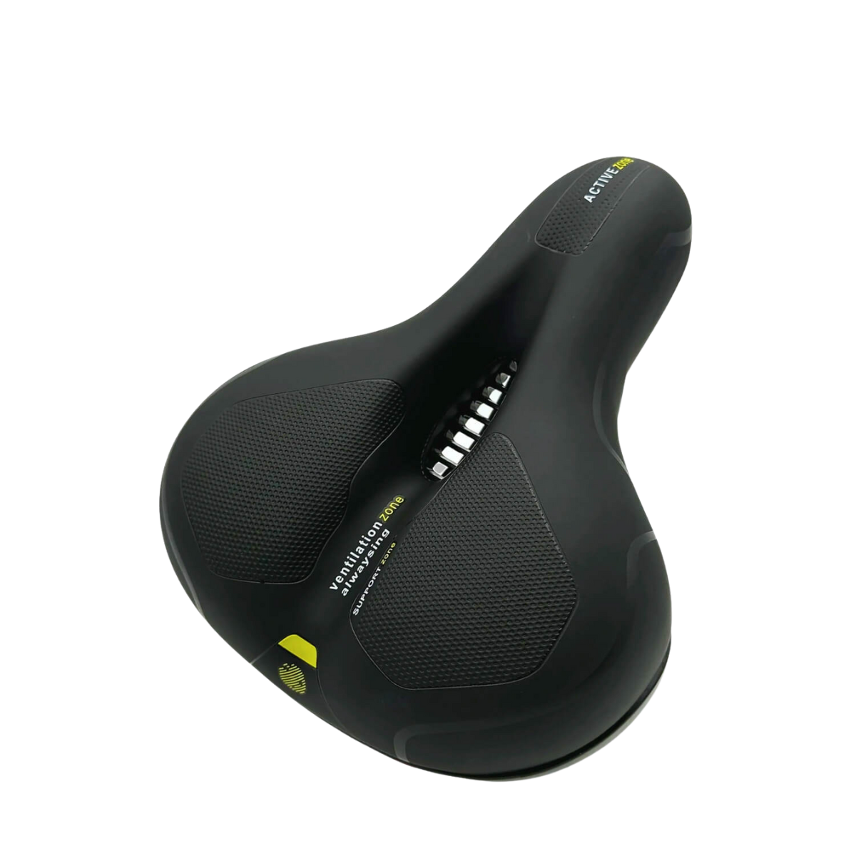 Sillín para bicicleta con espuma viscoelástica para alivio de la presión - Negro