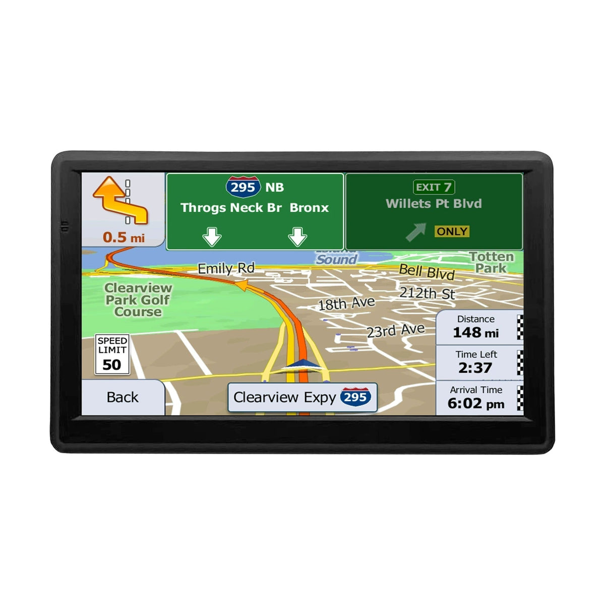 Sistema de navegación GPS de 7" para coches y camiones con tráfico en tiempo real