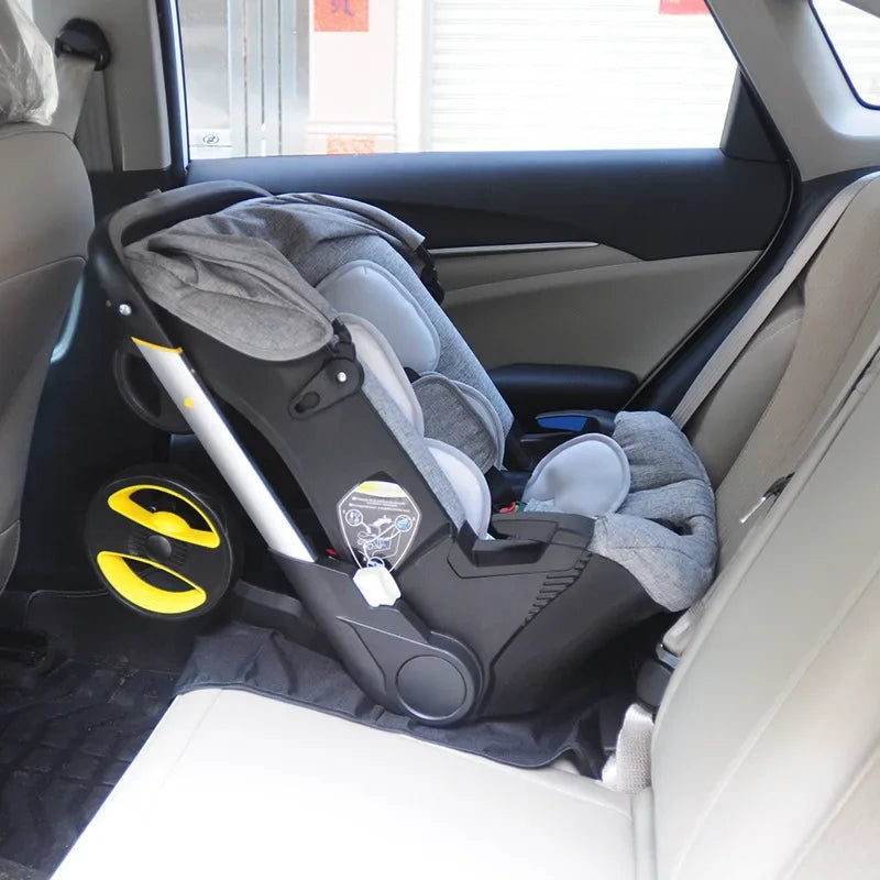 Sistema de viaje 4 en 1 con cochecito y silla de coche para bebé