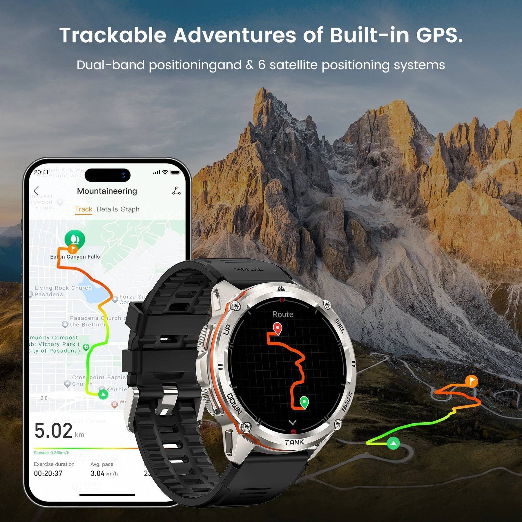 Smartwatch T3 Ultra con GPS y pantalla AMOLED - Monitor de actividad resistente