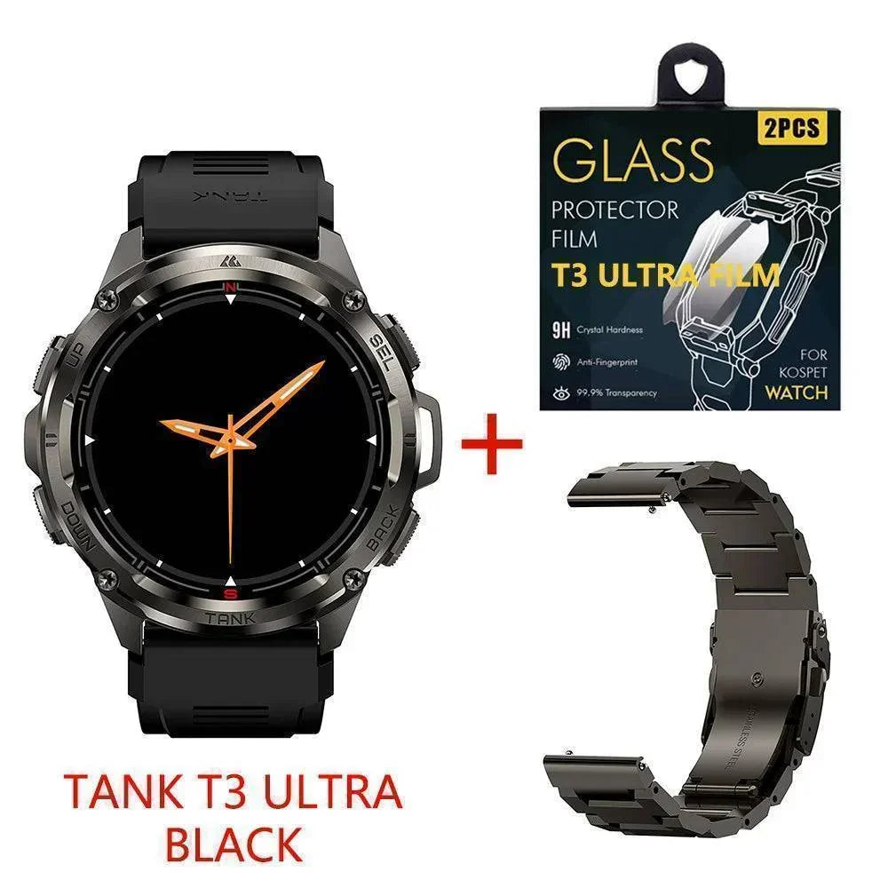 Smartwatch T3 Ultra con GPS y pantalla AMOLED - Monitor de actividad resistente