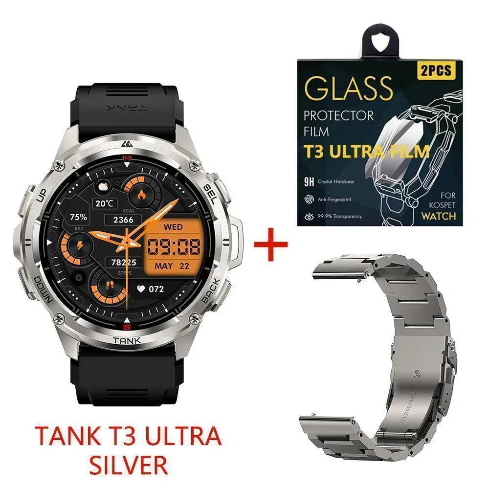 Smartwatch T3 Ultra con GPS y pantalla AMOLED - Monitor de actividad resistente
