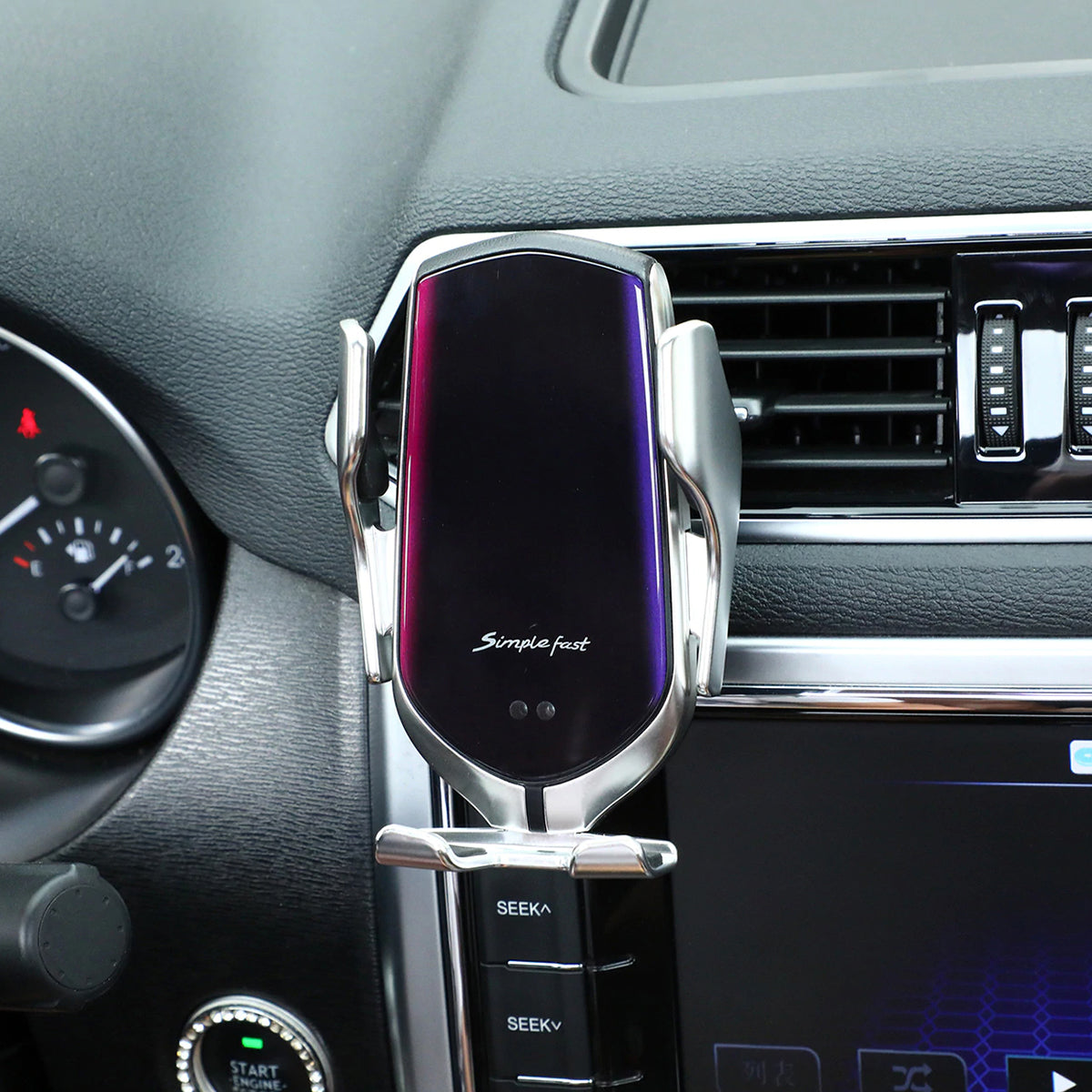 Soporte automático para móvil con cargador inalámbrico