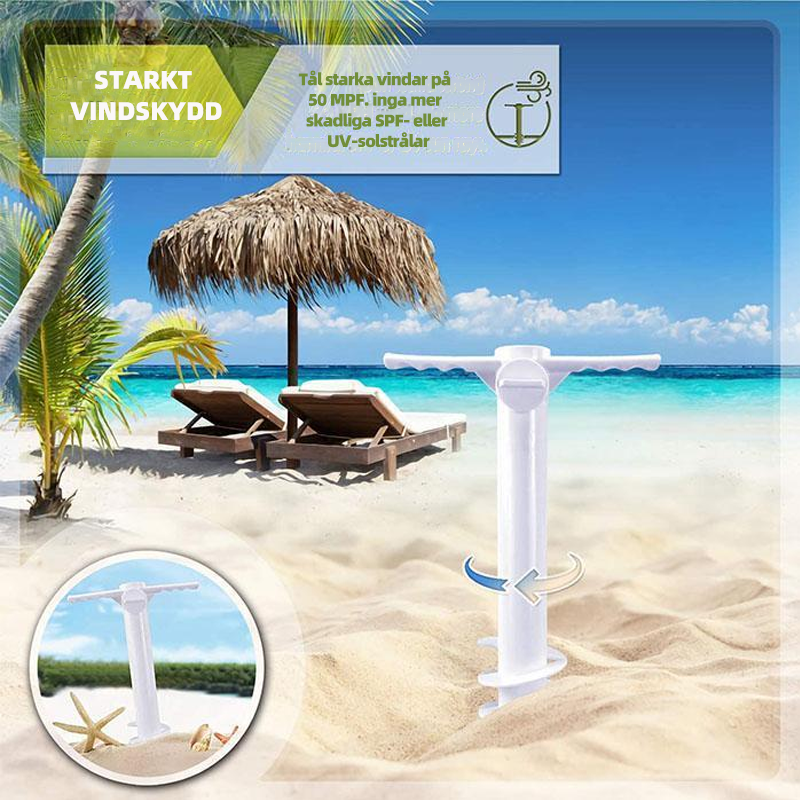 Soporte de anclaje para sombrilla de playa - Resistente al viento y duradero