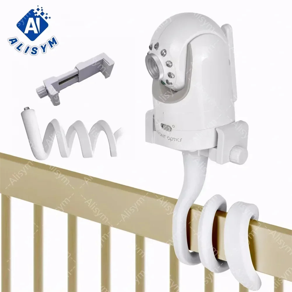 Soporte de Cámara para Vigilabebés | Soporte Universal Flexible para Cuna, Ajustable 360°, Blanco