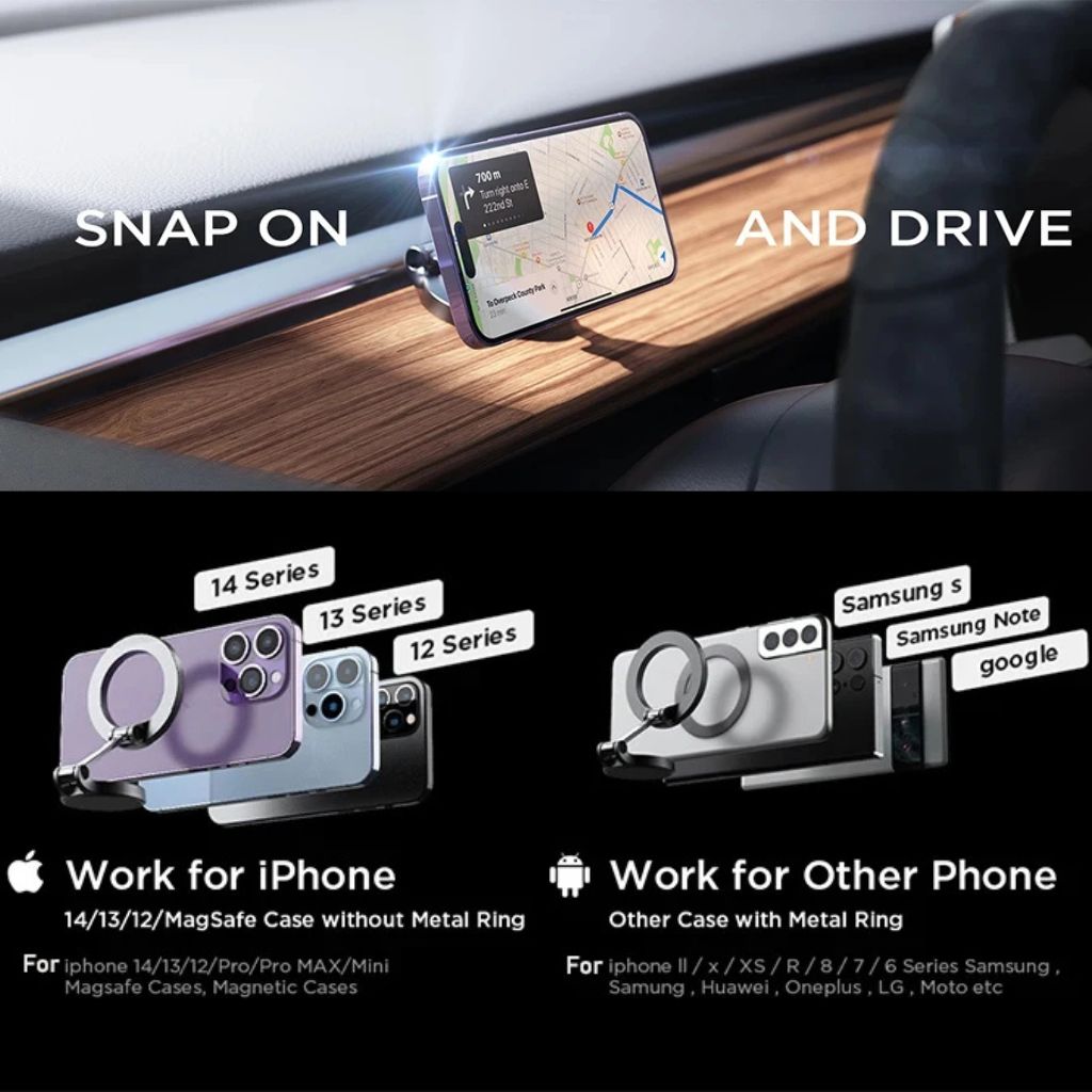 Soporte magnético para móvil para coche orientable de 360°