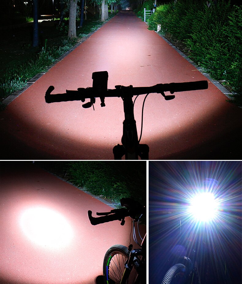 Soporte multifunción de móvil para bicicleta con luz y batería externa