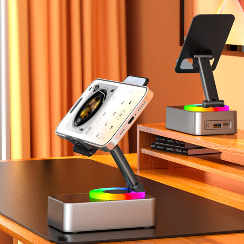 Soporte para teléfono con altavoz de audio Bluetooth