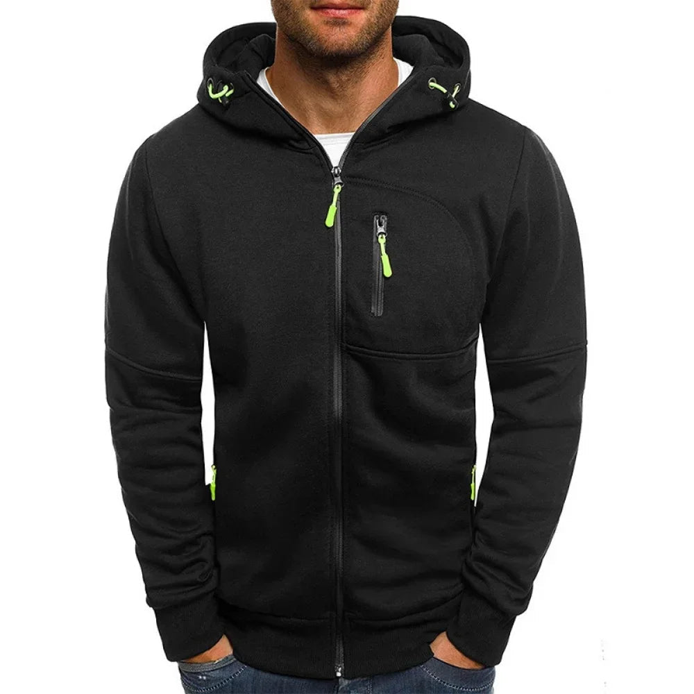 Sudadera Ajustada con Cremallera para Hombre – Elegante y Cómoda para el Día a Día y el Deporte