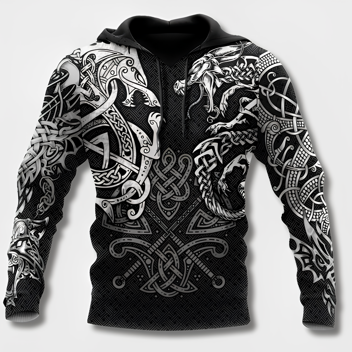 Sudadera con capucha para hombre con diseño vikingo